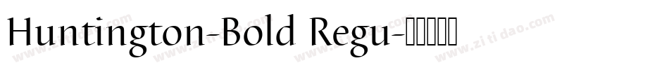 Huntington-Bold Regu字体转换